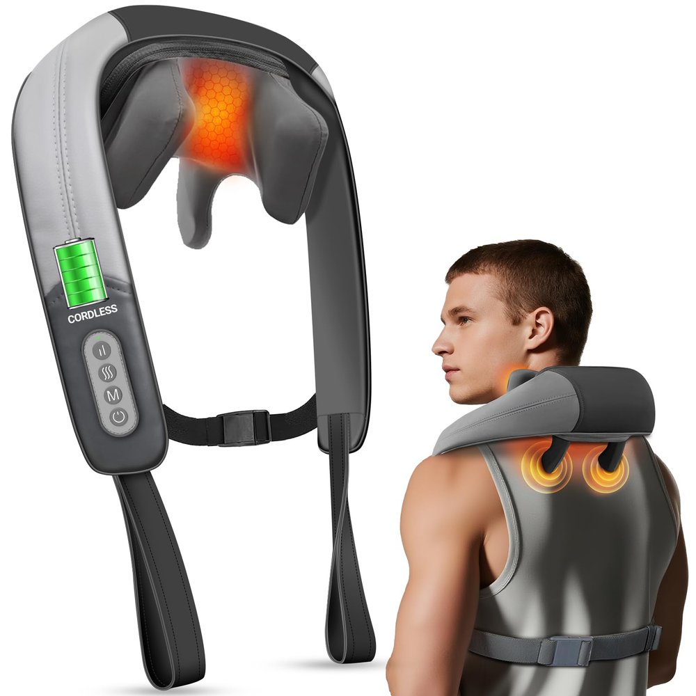 CuPiLo Neck Shoulder Massager with Heat - FSA Eligible HSA