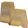 1 Rolls Christmas Ribbons Xmas Ribbons Festival Ribbon Xmas Theme Ribbons Gift Wrapping Ribbon DIY Crafts Ribbon for Xmas Festival DIY Crafts Party Supplies - Gold view 2
