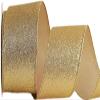 1 Rolls Christmas Ribbons Xmas Ribbons Festival Ribbon Xmas Theme Ribbons Gift Wrapping Ribbon DIY Crafts Ribbon for Xmas Festival DIY Crafts Party Supplies - Gold view 3