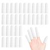 200 pcs Cotton Finger Cots - Cloth Finger Cots Finger Toe Sleeves Fingertips Protective Cover, White Finger Cots Finger Protectors, Thumb Protector for Finger Tips Comfortable and Breathable(White) view 1