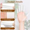 200 pcs Cotton Finger Cots - Cloth Finger Cots Finger Toe Sleeves Fingertips Protective Cover, White Finger Cots Finger Protectors, Thumb Protector for Finger Tips Comfortable and Breathable(White) view 3
