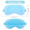 2 Pcs Plush Leopard Eye Mask Soft Sleeping Blindfold Eye Cover Comfortable Furry Faux Fur Sleeping Mask Satin Nap Night Eyeshade Cover for Women Men Gift (Green, Blue) view 2