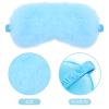 2 Pcs Plush Leopard Eye Mask Soft Sleeping Blindfold Eye Cover Comfortable Furry Faux Fur Sleeping Mask Satin Nap Night Eyeshade Cover for Women Men Gift (Green, Blue) view 3