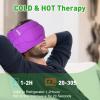 Blihouse 3-in-1 Migraine Relief Cap with Gel Eye Mask & Neck Ice Pack, Hot & Cold Therapy for Headaches, Sinus, Puffy Eyes, Reusable Headache Relief Gifts for Women & Men Black, Large view 2