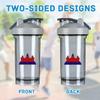 Cambodian Flags 18 Ounce Shaker Cup,Fashion Theme Pattern Shaker Bottle Leak-proof Workout Shake Bottles 500ML/18 oz Perfect for Pre Workout Gray 0 view 3