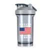 I Stand for The Flag I Kneel for The Cross 4 18 Ounce Shaker Cup,Fashion Theme Pattern Shaker Bottle Leak-proof Workout Shake Bottles 500ML/18 oz Perfect for Pre Workout Gray 0 view 1