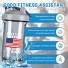 I Stand for The Flag I Kneel for The Cross 4 18 Ounce Shaker Cup,Fashion Theme Pattern Shaker Bottle Leak-proof Workout Shake Bottles 500ML/18 oz Perfect for Pre Workout Gray 0 view 2