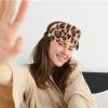 2 Pcs Plush Leopard Eye Mask Soft Sleeping Blindfold Eye Cover Comfortable Furry Faux Fur Sleeping Mask Satin Nap Night Eyeshade Cover for Women Men Gift (Brown, Coffee) view 4