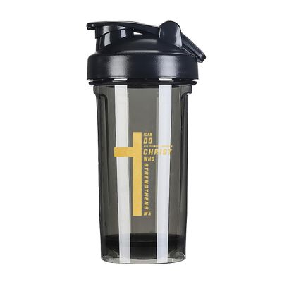Christian Christ Jesus Cross 18 Ounce Shaker Cup,Fashion Theme Pattern Shaker Bottle Leak-proof Workout Shake Bottles 500ML/18 oz Perfect for Pre Workout Black 0