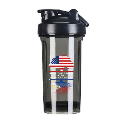 America Grown With Philippines Roots 18 Ounce Shaker Cup,Fashion Theme Pattern Shaker Bottle Leak-proof Workout Shake Bottles 500ML/18 oz Perfect for Pre Workout Black 0
