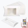 40 Pcs Pillow Gift Boxes with Windows,Kraft Paper Mini Pillow Packaging Box, Creative Favor Box Folding Treat Boxes with Clear Window for Bakery Candy Chocolate Jewelry Display Wedding Party Favor view 1