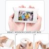 40 Pcs Pillow Gift Boxes with Windows,Kraft Paper Mini Pillow Packaging Box, Creative Favor Box Folding Treat Boxes with Clear Window for Bakery Candy Chocolate Jewelry Display Wedding Party Favor view 2