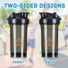 Cambodian Buddha Palace 5 18 Ounce Shaker Cup,Fashion Theme Pattern Shaker Bottle Leak-proof Workout Shake Bottles 500ML/18 oz Perfect for Pre Workout Black 0 view 3