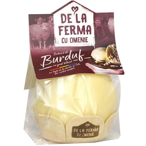 DE LA FERMA Branza de Burduf (Cow & Milk Cheese) 350g / Romanian cheese