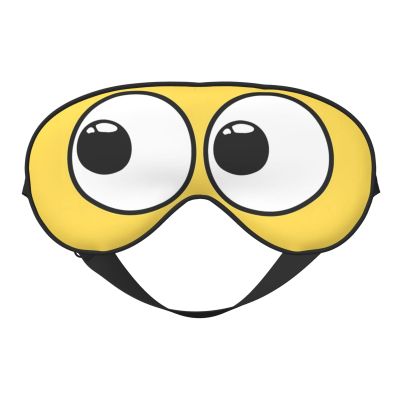 SEOCKA Cartoon Cute Eyes Yellow Sleep Mask Sleeping Eyes Masks Adjustable Eyeshade Cozy Blindfold Block Out Light Eyes Cover for Travel Yoga Nap Shift Work