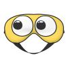 SEOCKA Cartoon Cute Eyes Yellow Sleep Mask Sleeping Eyes Masks Adjustable Eyeshade Cozy Blindfold Block Out Light Eyes Cover for Travel Yoga Nap Shift Work view 1