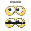 SEOCKA Cartoon Cute Eyes Yellow Sleep Mask Sleeping Eyes Masks Adjustable Eyeshade Cozy Blindfold Block Out Light Eyes Cover for Travel Yoga Nap Shift Work view 2