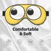 SEOCKA Cartoon Cute Eyes Yellow Sleep Mask Sleeping Eyes Masks Adjustable Eyeshade Cozy Blindfold Block Out Light Eyes Cover for Travel Yoga Nap Shift Work view 3