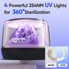 MySmile Dental Ultrasonic Retainer Cleaner Machine- 45kHz UV Denture Cleaner with 200ML Capacity for Aligner, Braces, Mouth Guard, Night Guard, Portable Dental Cleaning Pod with Digital Timer (Black) view 3
