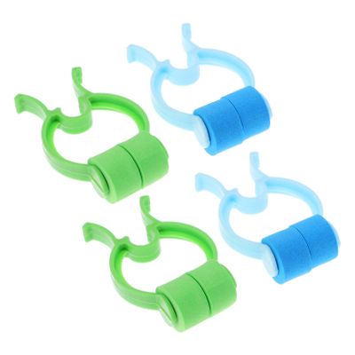 BIUDECO 4pcs Nosebleed Control Clips Durable Plastic Nose Stoppers for Epistaxis Emergency Comfortable Fit for Breathing Exercises and Nose Shaping Blue Green