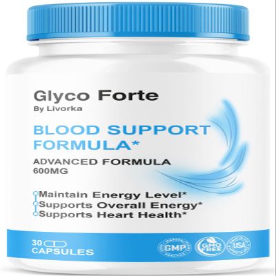 LIVORKA Glyco Forte Capsules, Glyco Forte Blood Support, Glyco Forte All Natural Support Capsules, Glyco Forte Premium Formula, GlycoForte Pastillas, Glyco Forte Supplement, 30 Capsules for 1 Month