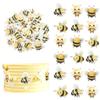 60 PCS Edible Bumble Bee Cupcake Toppers Edible Honey Bee Cupcake Picks Waper Paper Oh Babee Cupcake Decorations for Bee Theme Baby Shower Boys Girls Birthday Party Cake Food Decorations Supplies view 1