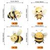 60 PCS Edible Bumble Bee Cupcake Toppers Edible Honey Bee Cupcake Picks Waper Paper Oh Babee Cupcake Decorations for Bee Theme Baby Shower Boys Girls Birthday Party Cake Food Decorations Supplies view 2