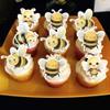 60 PCS Edible Bumble Bee Cupcake Toppers Edible Honey Bee Cupcake Picks Waper Paper Oh Babee Cupcake Decorations for Bee Theme Baby Shower Boys Girls Birthday Party Cake Food Decorations Supplies view 4