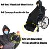Rusopobe Full Body Protection Blanket for Wheelchair Users, Lightweight Wheelchair Blanket Waterproof Wheelchair Coat Wheelchair Knee Blanket for Adults(Height Above 175cm) view 4