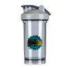 Vintage Sunflower Bahamas Bahamian Flag 18 Ounce Shaker Bottle Drink Mixer Leak-proof Pre Workout Protein Shakes Meal Replacement Shakes Bottles 500ML/18 Oz Gray view 1
