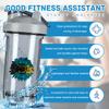 Vintage Sunflower Bahamas Bahamian Flag 18 Ounce Shaker Bottle Drink Mixer Leak-proof Pre Workout Protein Shakes Meal Replacement Shakes Bottles 500ML/18 Oz Gray view 2