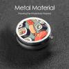 Round Pill Box 3 Compartment Medicine Pill Case Sushi Pill Box for Purse Pocket Waterproof Metal Pill Container Portable Pill Holder Mini Pill Organizer for Travel or Daily view 3