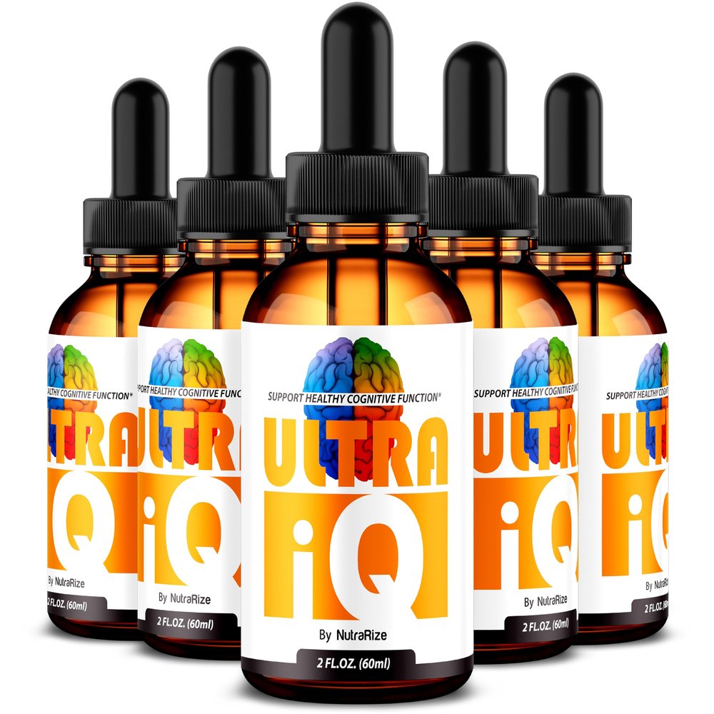 (5 Pack) Ultra IQ Drops - Official Liquid Formula For Balanced Health, UltraIQ To Support Memory, Focus and Concentration, Premium Ultra I Q Gotas Review (150 Servings)