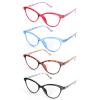 KoKoBin Reading Glasses Cat Eye 2.75 with 4 Pair Comfort Spring Hinges Fashion Ladies Eyeglasses view 2