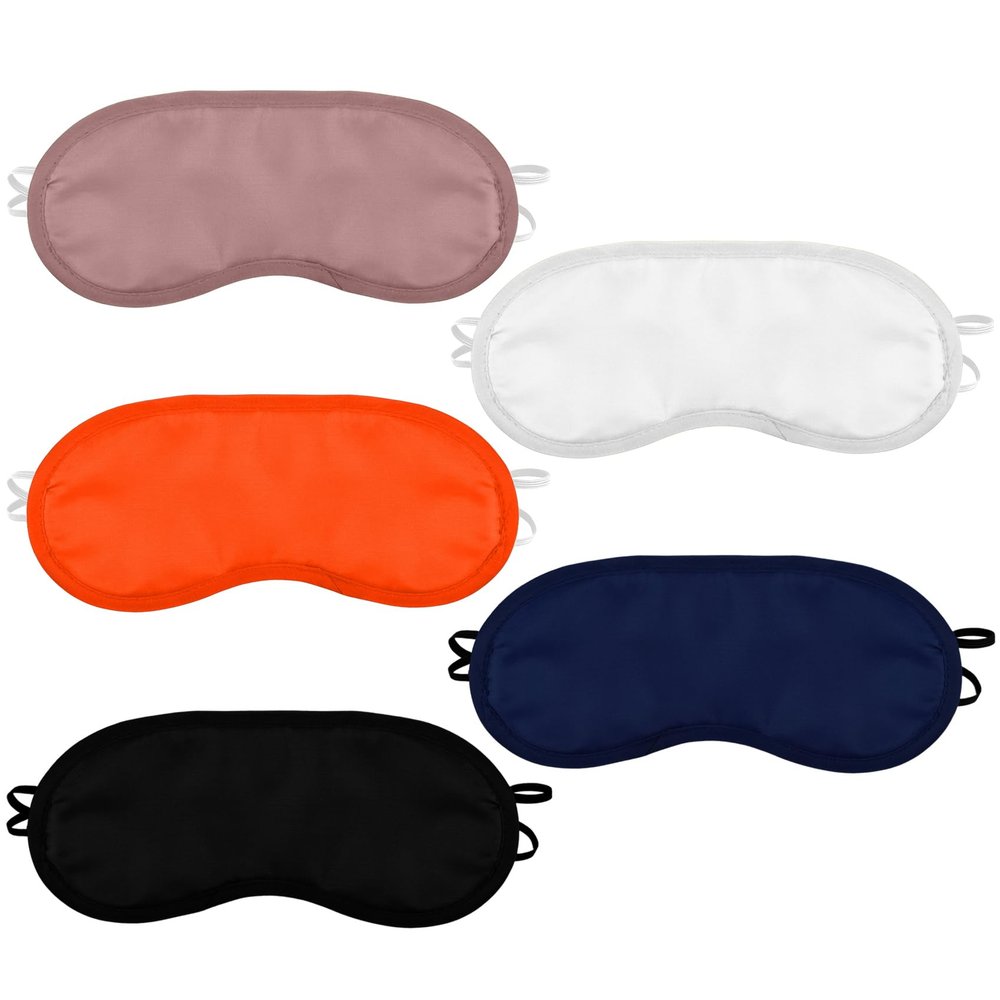 5 Pcs Eye Masks, Sleeping Mask Lightweight Shade Blindfold, Eye Covers for Sleeping Travel Sleep Party Games, Unisex (5 Colors)