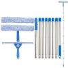 10Ft Window Cleaning Kit with Extension Pole, 14" Squeegee and 15" Scrubber with Long Handle, Window Cleaner Tool Washing Equipment for Outdoor High Windows Glass view 1