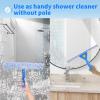 10Ft Window Cleaning Kit with Extension Pole, 14" Squeegee and 15" Scrubber with Long Handle, Window Cleaner Tool Washing Equipment for Outdoor High Windows Glass view 4