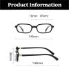 LJCZKA Rectangular Blue Light Blocking Glasses for Women Men Retro Small Square Frame Anti Eyestrain Computer Eyeglasses (Black Clear) view 4