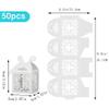 50PCS Cross Favor Boxes, Baptism Favor Boxes with 50 Ribbons, Hollow Cross Design Wedding Candy Boxes for Wedding Celebrations and Religious Events view 2