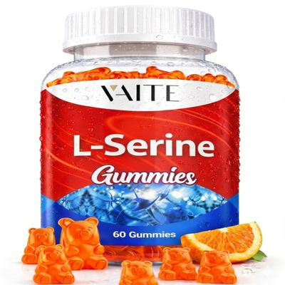 L-Serine Gummies 1000mg - Pure L Serine Supplement for Cognitive Function and Nervous System Health, Phosphorylated LSerine Supplements for Brain Support, Non-GMO, Gluten Free, 60 Vegetarian Gummy