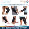 Copper Fit 360 Freeze Compression Sleeve Cold/Hot Therapy - Flexible 360 Coverage for Knee, Elbow, Ankle, Wrist, Hamstring and Calf (Large/XLarge) view 2
