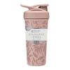 BlenderBottle Sport Flip Shaker Cup Insulated Stainless Steel Water Bottle with Wire Whisk, 25-Ounce, Brown Flowers view 1