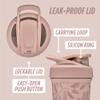 BlenderBottle Sport Flip Shaker Cup Insulated Stainless Steel Water Bottle with Wire Whisk, 25-Ounce, Brown Flowers view 3