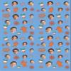JAM Paper Custom Printed Glossy Christmas Wrapping Paper Roll - Personalized Face Image - 43 Sq Ft - Blue - Roll Sold Individually view 1