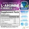 L-Arginine Complex - Extra Strength Nitric Oxide Booster Supplement - Premium Energy Blend for Natural Heart Health & Muscle Support - Non-GMO, Made for Men & Women, Bottled USA - 120 Capsules view 2