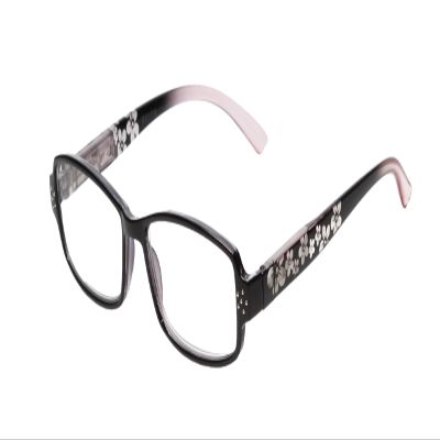 Calabria Clara Blue Light Reading Glasses 3.00 Black Silver Floral Womens Computer Readers Anti Blu-Ray Clear Gaming TV Work