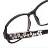 Calabria Clara Blue Light Reading Glasses 3.00 Black Silver Floral Womens Computer Readers Anti Blu-Ray Clear Gaming TV Work view 4