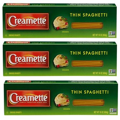 Enriched Pasta Thin Spaghetti Pasta (Pack Of 3 Boxes)16 oz.