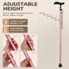 Parlora Folding Walking Cane for Women/Men-Lightweight,Adjustable,Collapsible Walking Stick for Seniors & Adults,Balancing Mobility Aid with Anti-Slip Tip,Compact for Travel and Daily Use (Pink) view 3