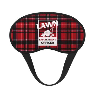 Lawn Enforcement Officer1 Polyester Satin 3PCS Blackout Sleep Mask Adjustable Strap Men Women Comfortable Eyeshade Night Travel3